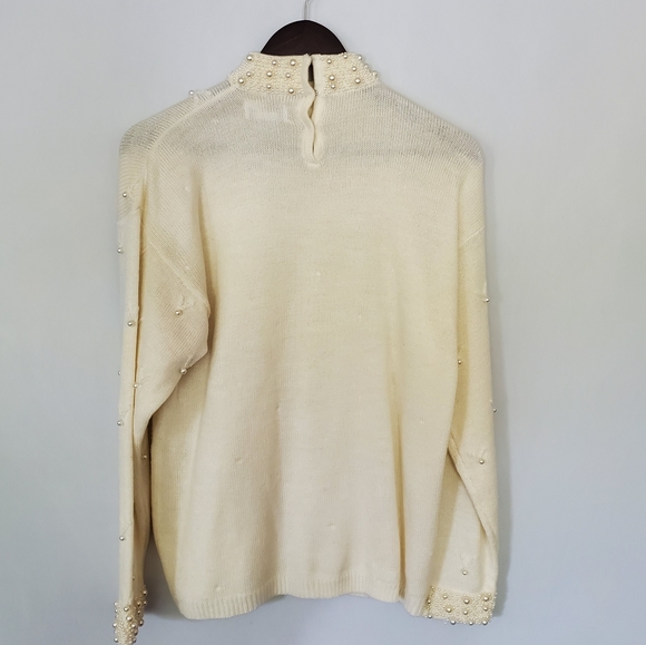 Vintage Peal Embellished Sweater size S - Picture 6 of 8